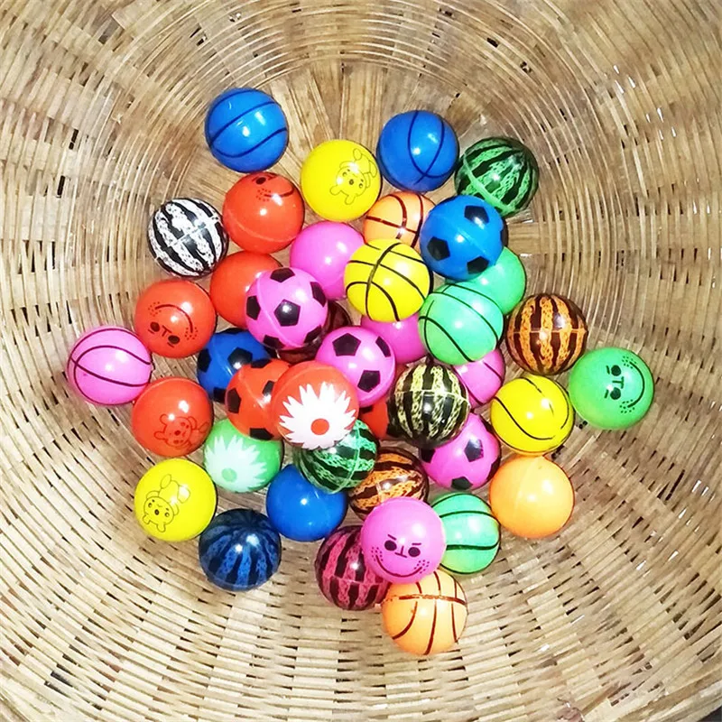 30pcslot funny toy balls mixed bouncy ball solid floating bouncing child elastic rubber ball of bouncy toy 25mm free global shipping