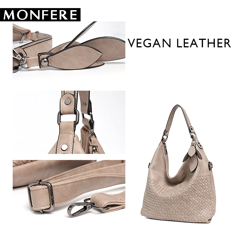 MONFER для женщин Vegan кожаные сумочки Высокое качество женский вместительные сумки