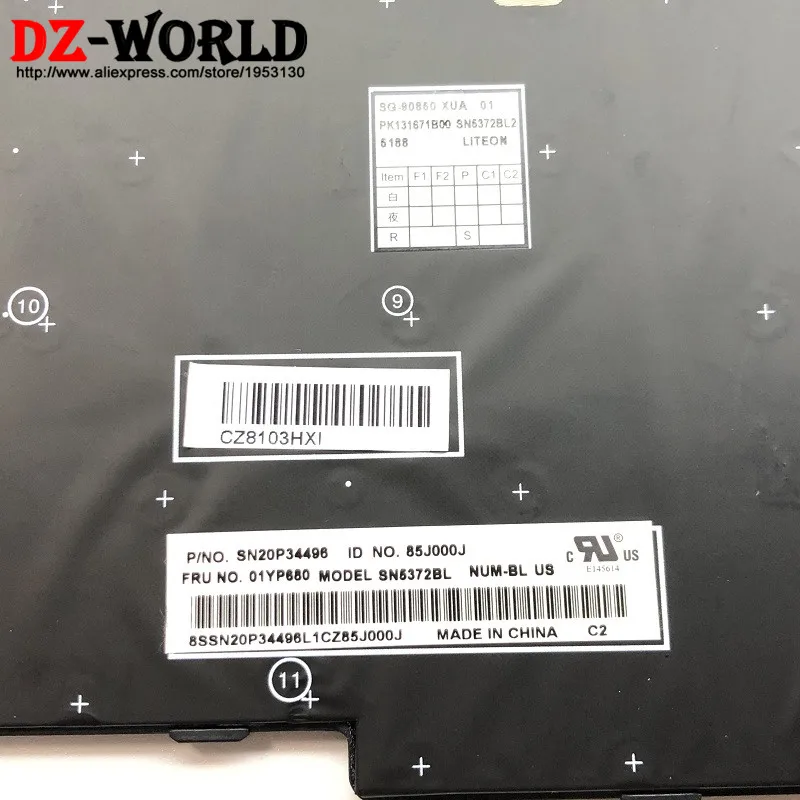 /оригинальная США английская клавиатура с подсветкой для lenovo Thinkpad E580 E585 E590 E595 P52 P72 L580 L590 T590 P53s Подсветка 01YP680