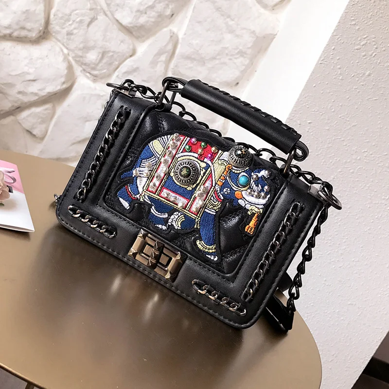 Женская сумка мессенджер через плечо из искусственной кожи с цепочкой|sac a|sac