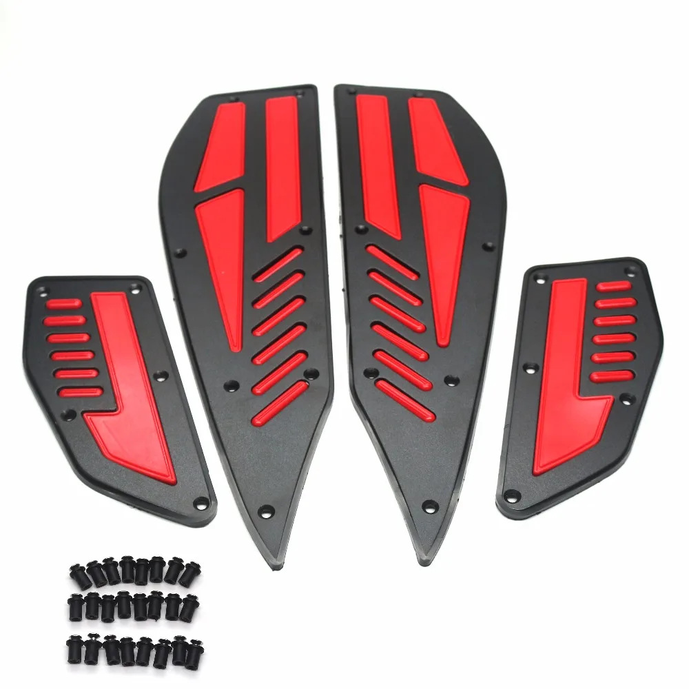 X-MAX модифицированные части мотоцикла для Yamaha XMAX 250 300- коврики CNC подножка подножки Педальный из алюминиевого сплава пластины - Цвет: Red