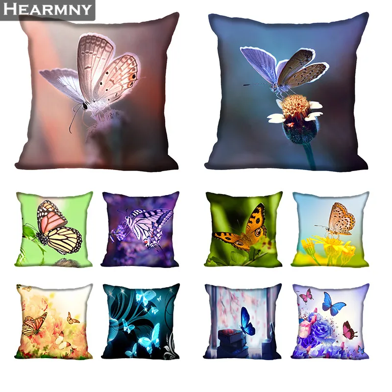 Подушка с бабочкой чехол для дома декоративный на подушки Невидимый молнии s 40X40