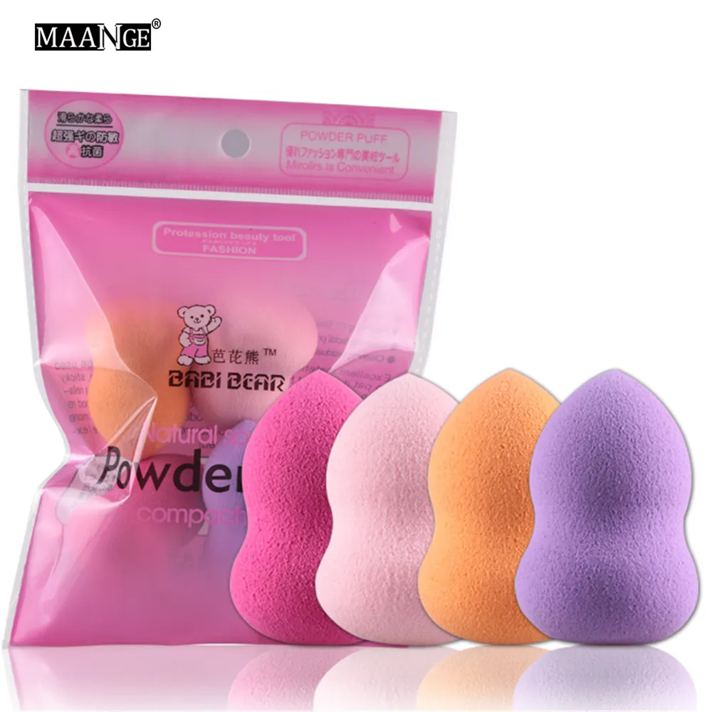 4 вида цветов мягкая мини форма капли основа для макияжа губки буффы BB крем