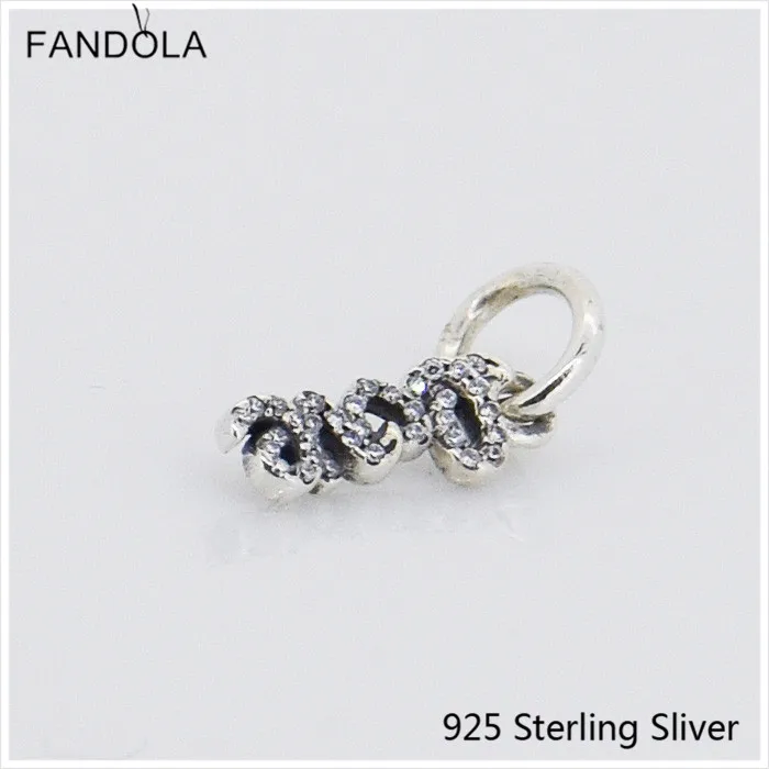 100% 925 Sterling Silver Jewellery Signature of love Charm DIY Fit for Woman Brand Logo Bracelets Beads Jewelry Making Charms | Украшения и