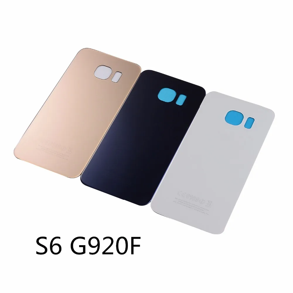1 шт. S6 G920F Батарея задняя крышка Стекло двери для samsung S6 G920F Корпус сзади Батарея крышка