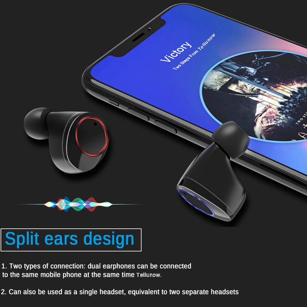 4000 мАч TWS беспроводные наушники Bluetooth 5,0 наушники с дисплеем питания сенсорное управление спортивные 9D стерео беспроводные наушники гарнитура