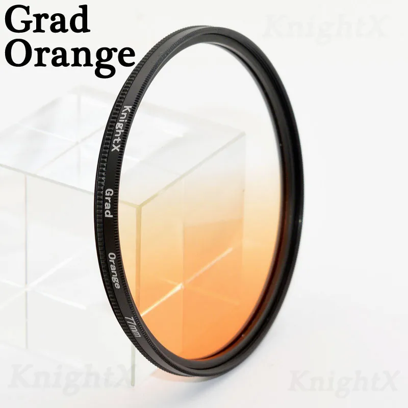 Фильтр объектива KnightX UV ND Star для canon sony nikon 52 мм 55 мм 58 мм 67 мм 77 мм 500d 1200d 400d d5100 dslr d70 d5300 комплект - Цвет: Grad Orange