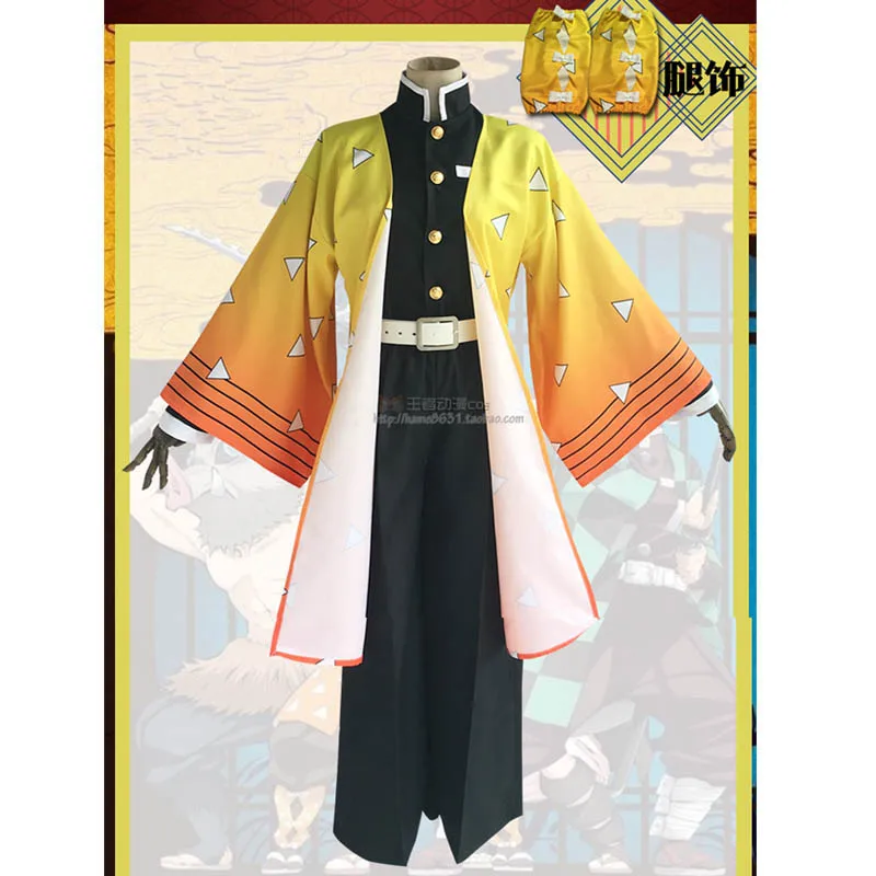 Agatsuma Zenitsu Cosroad Nezuko Tanjirou Kamado, костюмы для косплея, Demon Slayer Kimetsu no Yaiba, кимоно Tomioka Giyuu Agatsuma Zenitsu, кимоно - Цвет: Agatsuma Zenitsu