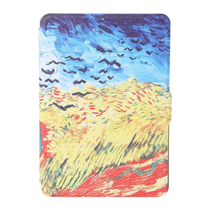Wheat Field Модные сандалии из тисненой кожи защитный кожного покрова планшеты чехол для Amazon Kindle Paperwhite 1/2/3 электронные книги Чехол 5 моделей - Цвет: Wheat Field