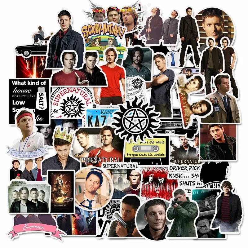 

50pcs TV Show SUPERNATURAL sticker pvc DIY decorative cartoon stickers for PC wall notebook phone Home garden stickers