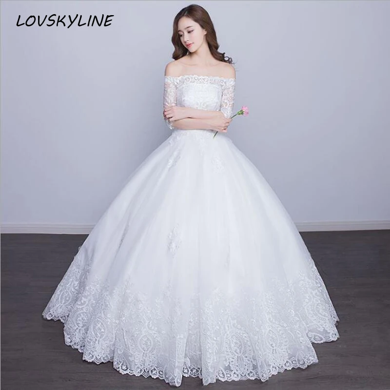 Vestido De Noiva сексуальные свадебные платья принцессы с вырезом лодочкой длина до