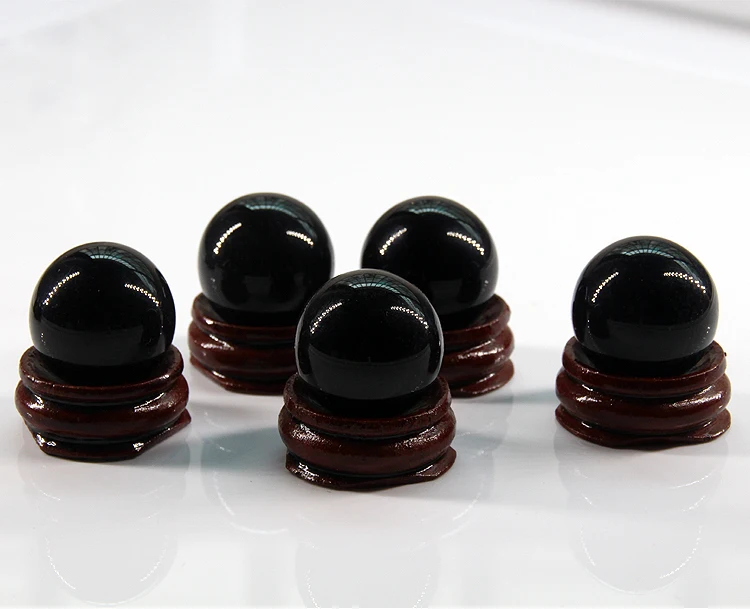 Новинка 2017 25 мм + подставка подвески из натуральных черных искусственных бусин