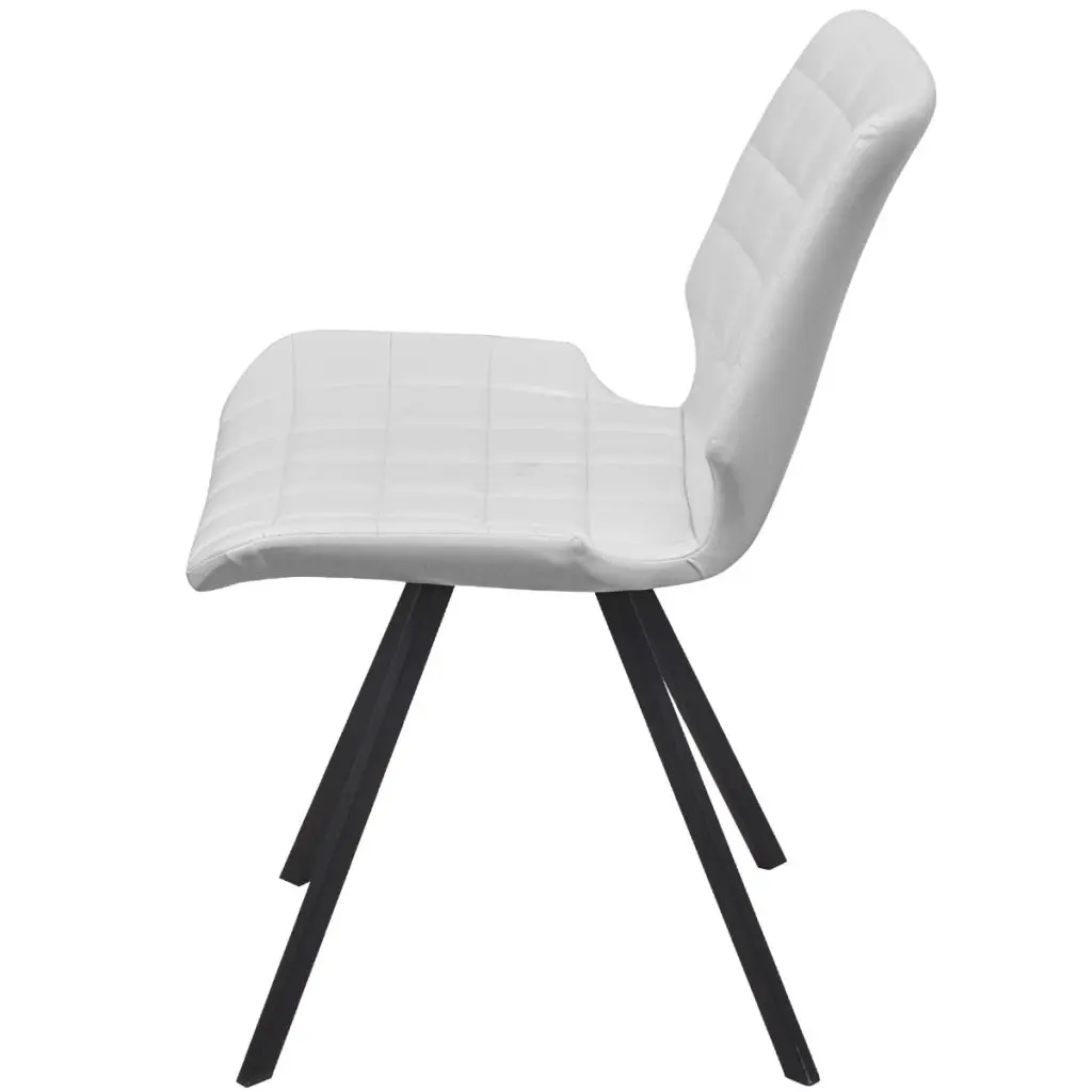 VidaXL стулья для столовой 2 шт. искусственной кожи белый|dining chair leather|chair white leatherchair