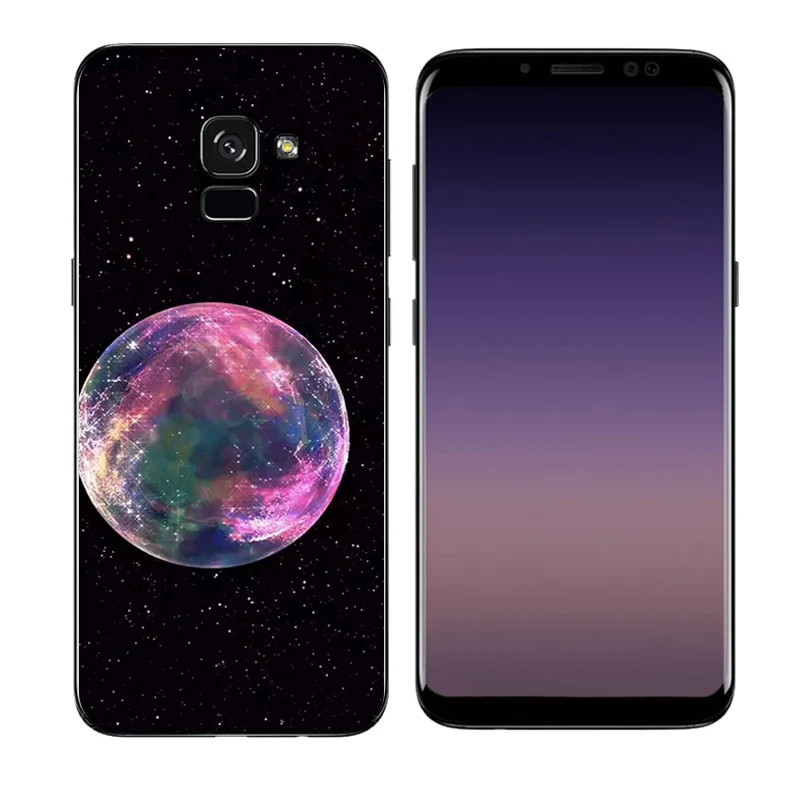 Мягкий силиконовый чехол для Samsung A8 + Plus 2018 Const с принтом тонкий из ТПУ Galaxy A730F