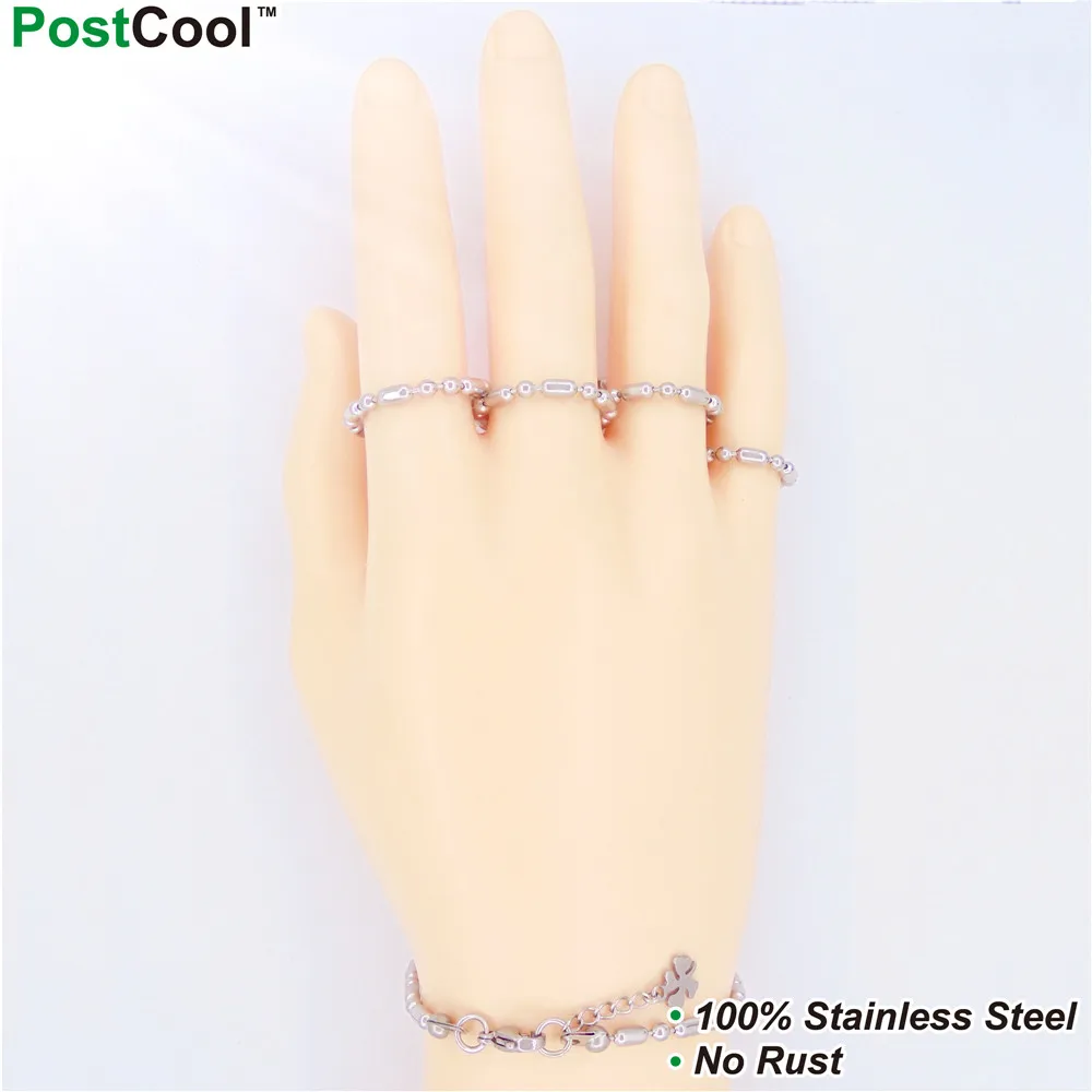 Цепочка Из Нержавеющей Стали с бамбуковым покрытием шириной 3 мм цепочка на