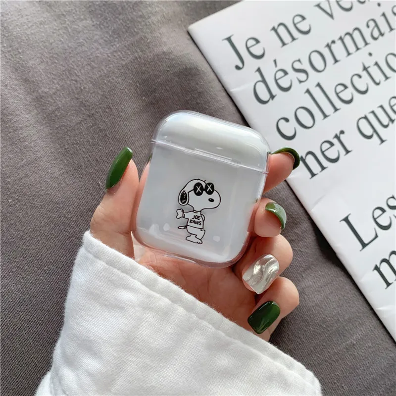 2 Чехол для airpods, милый чехол для наушников, чехол для AirPods, Мультяшные Беспроводные аксессуары для Airpods, прозрачный жесткий чехол для ПК - Цвет: 2