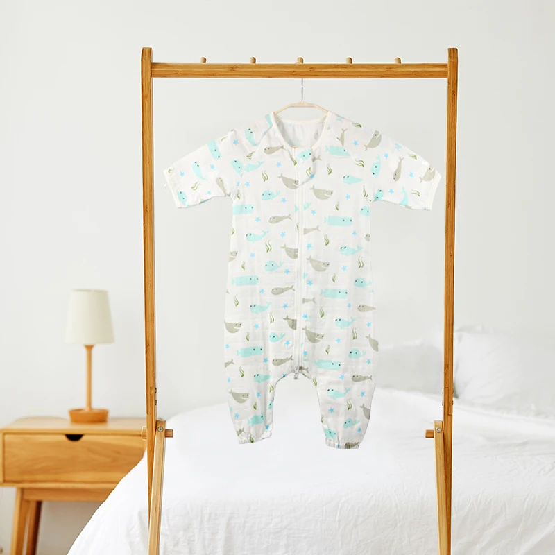 Муслиновое дерево Летний спальный мешок с молнией муслиновая хлопковая одежда