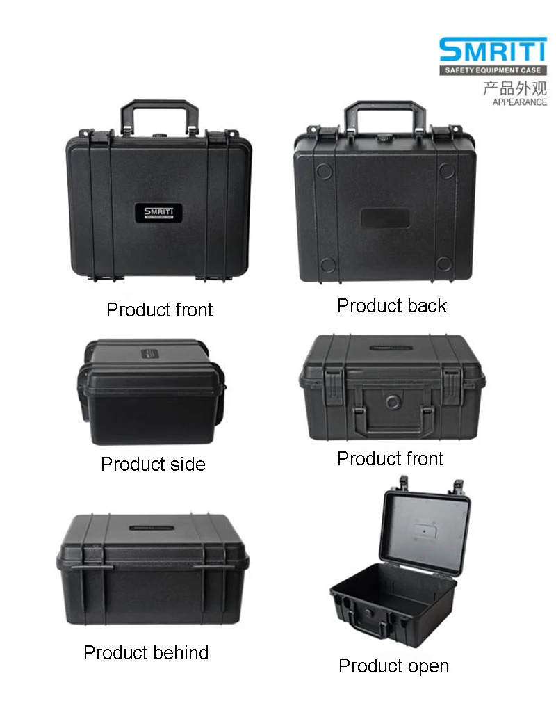 Безопасный инструмент ящик для инструментов ABS пластик хранения Toolbox герметичный ящик для инструментов коробка с предварительной резки пены 4 цвета