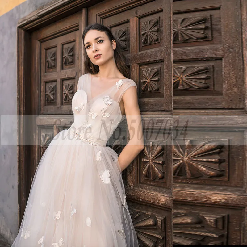 Smileven Boho Свадебное платье 2019 3D Аппликации Свадебные платья Vestido De Novia свадебное с v