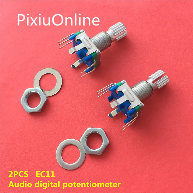 

2PCS YT2004 Rotary encoder with switch EC11 Audio digital potentiometer handle length 15mm Rotary coding switch Free Shipping