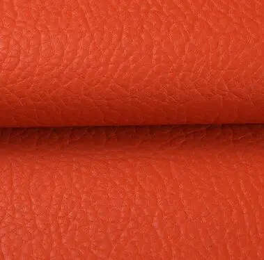 Orange 100*138 см личи синтетическая искусственная кожа ткань искусственная кожа ткани DIY сумки Диван украшения Швейные материалы Однотонная искусственная искусственная кожа Ткань для шитья DIY Сумка Обувь Материал - Цвет: Orange