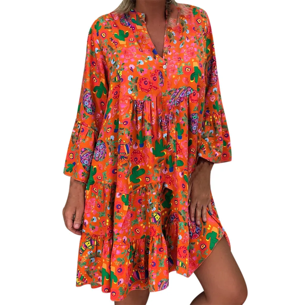 Женское Свободное платье с коротким рукавом Повседневные Вечерние платья в