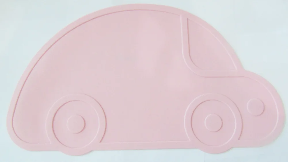 Car Pink Силиконовая переносная подставка с милым медведем, Кроликом, автомобилем для детей, термостойкая прокладка для малышей, Водонепроницаемая скатерть, коврик - Цвет: Car Pink