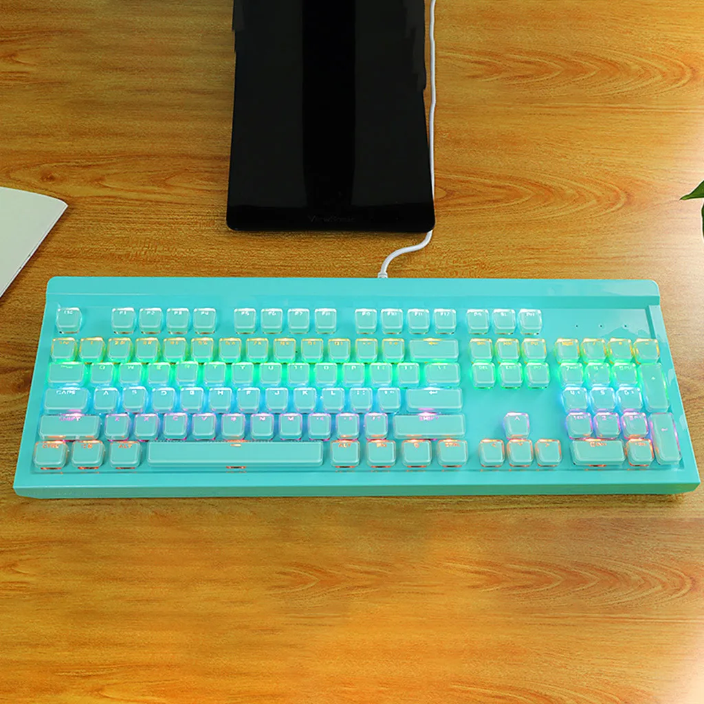 T680 104 клавишная крышка механическая клавиатура RGB с подсветкой зеленая Axis для