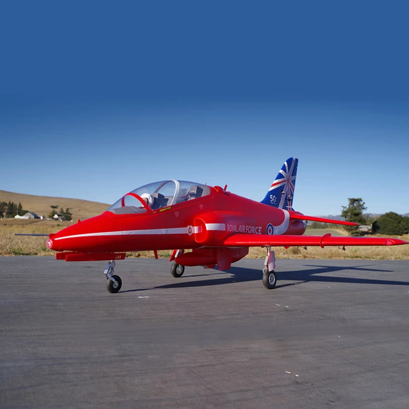 Радиоуправляемый самолет FMS 80 мм Ducted Fan EDF Jet Hawk Red Arrow 6CH с закрывающимися клапанами