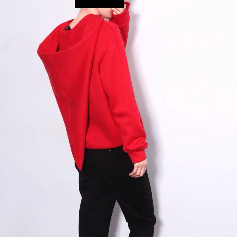 Черная красная однотонная женская толстовка с капюшоном флисовые толстовки