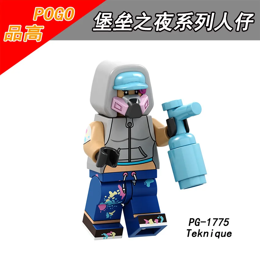 Светло-желтый For Fort Night Game Battle Default Skin Omega Zoey Cuddle Team Leader Teknique Brite Gunner Carbide Building Block toys - Цвет: Светло-желтый