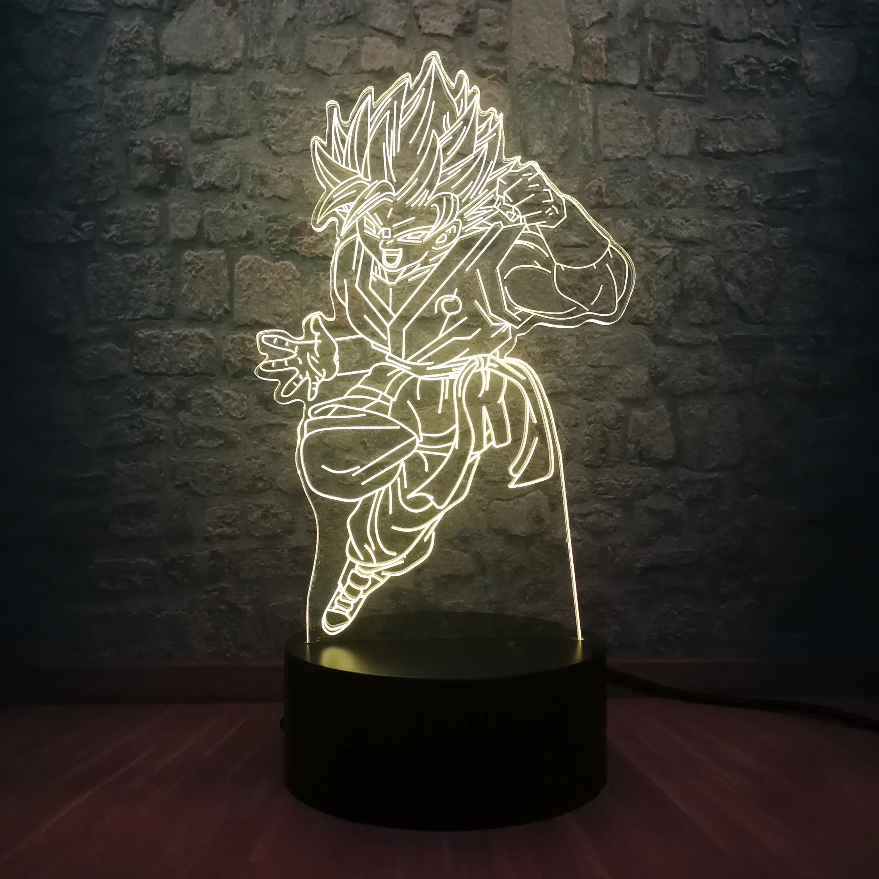 3D лампа мультфильм Dragon Ball фигурка сын Гоку Супер сайян Вегета красочные