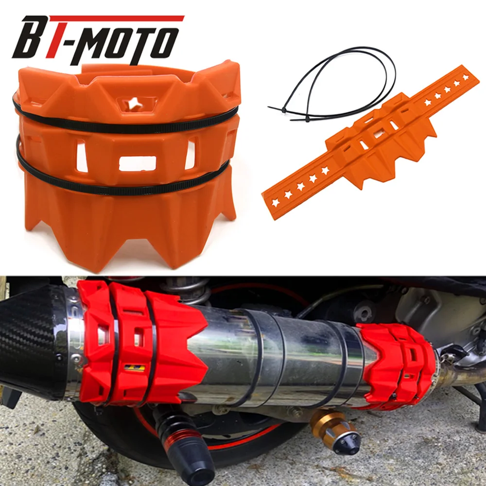 Для KTM 950 1190 1050 Приключения мотоцикл глушитель круглый овальные выхлопные протектор защиты может покрыть
