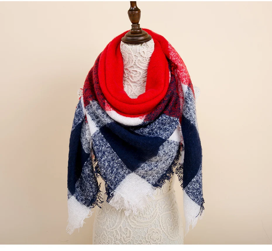 Квадратный кашемировый зимний шарф женский теплый платок Foulard Femme бандана пашминовый палантин пончо шейный платок женский шарф для дам