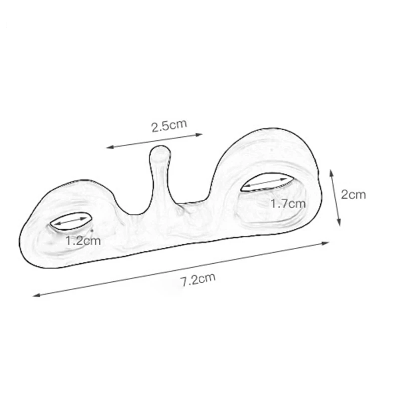 

DUAI 2Pcs Big Toe Separator Hallux Valgus Silicone Gel Foot Fingers Two Hole Toe Separator Bunion Corrector Snail New