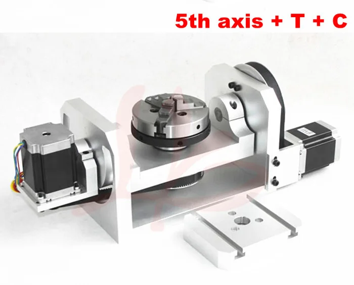 CNC lathe parts 4th axis / 5th ( A aixs Rotary ) with chuck for cnc engraving machine | Инструменты