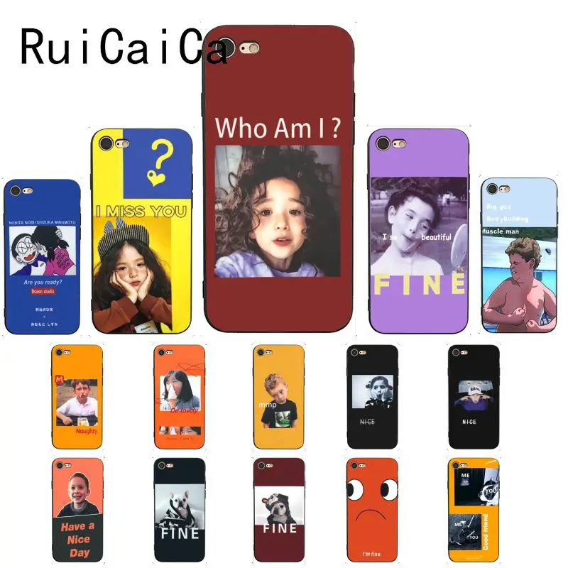 Ruicaica милый модный мягкий черный чехол для телефона мальчиков и девочек с