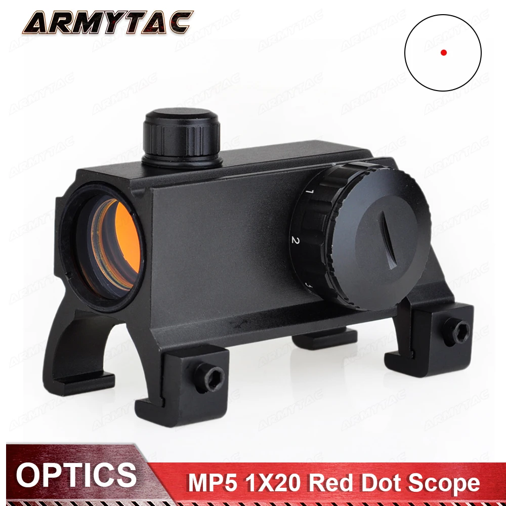 ArmyTac Тактический MP5 G3 1x красный точечный прицел охотничья съемка 1x20 оружие