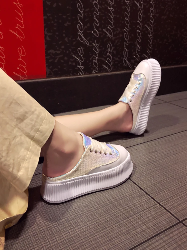 Модные высококачественные Босоножки на платформе Для женщин круглый свет