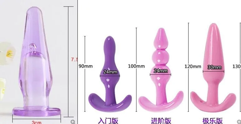 4 шт./лот красивые анальные Анальная пробка игрушки для женщин и мужчин желе