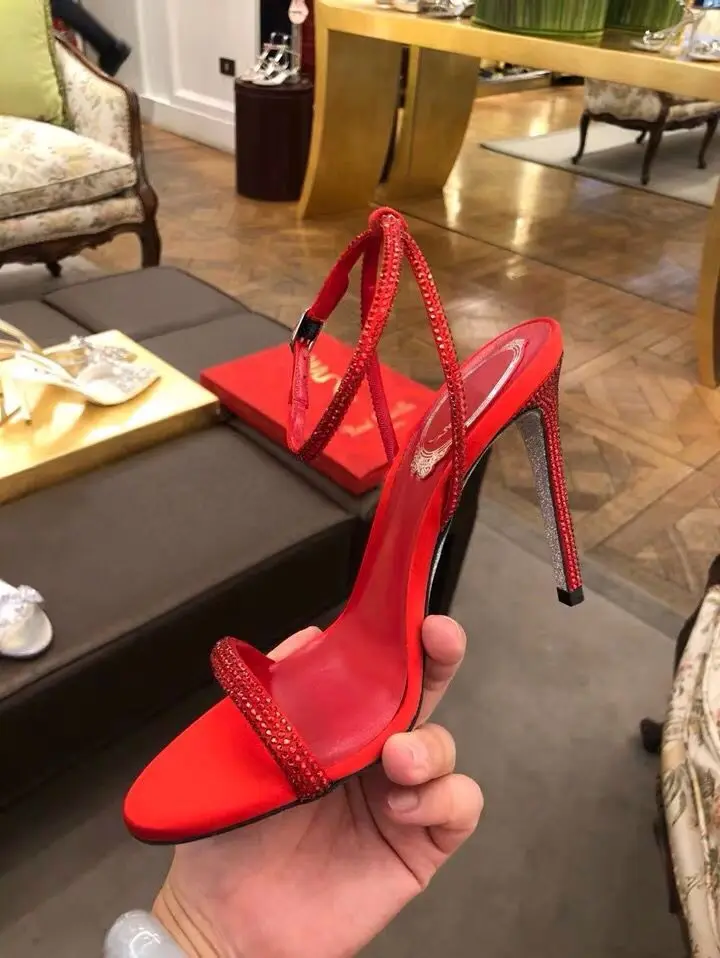 

Brand Stiletto High Heels Summer Sandals Women Rhinestone Zapatos De Mujer Ladies Shoes Sexy Pumps Luxury Sandalias Mujer 2019