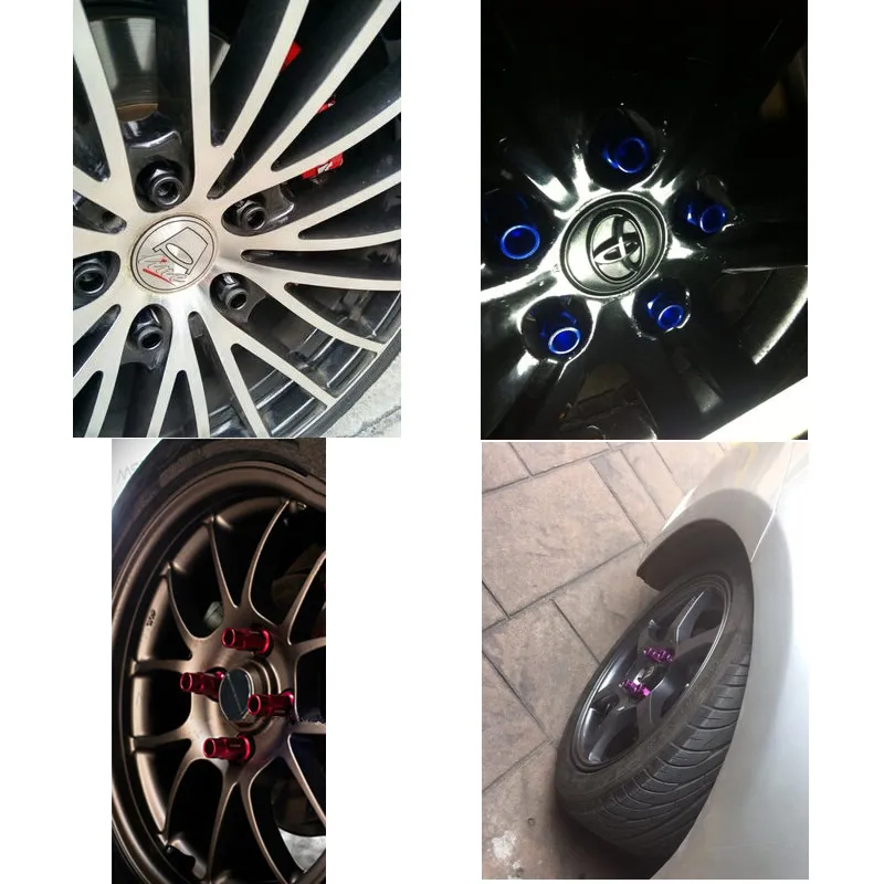 RASTP 20 шт. Neo Chrome M12 x 1 5 алюминиевая винтовая крышка внешний декор болтовые диски