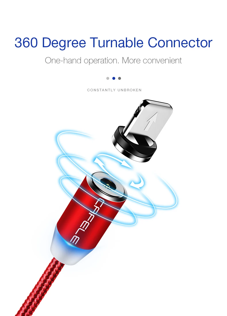 CAFELE Магнитный usb-кабель USB type C кабель для huawei P30 P20 Nova 5 Pro Кабель Micro-usb быстрая зарядка для iphone samsung Xiaomi