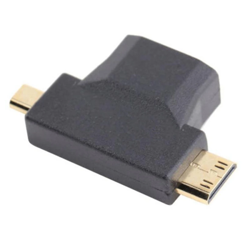 3 в 1 кабель переходник с Micro HDMI папа + мини на 4 Мама для HDTV 1080P кабели|Кабели HDMI| |