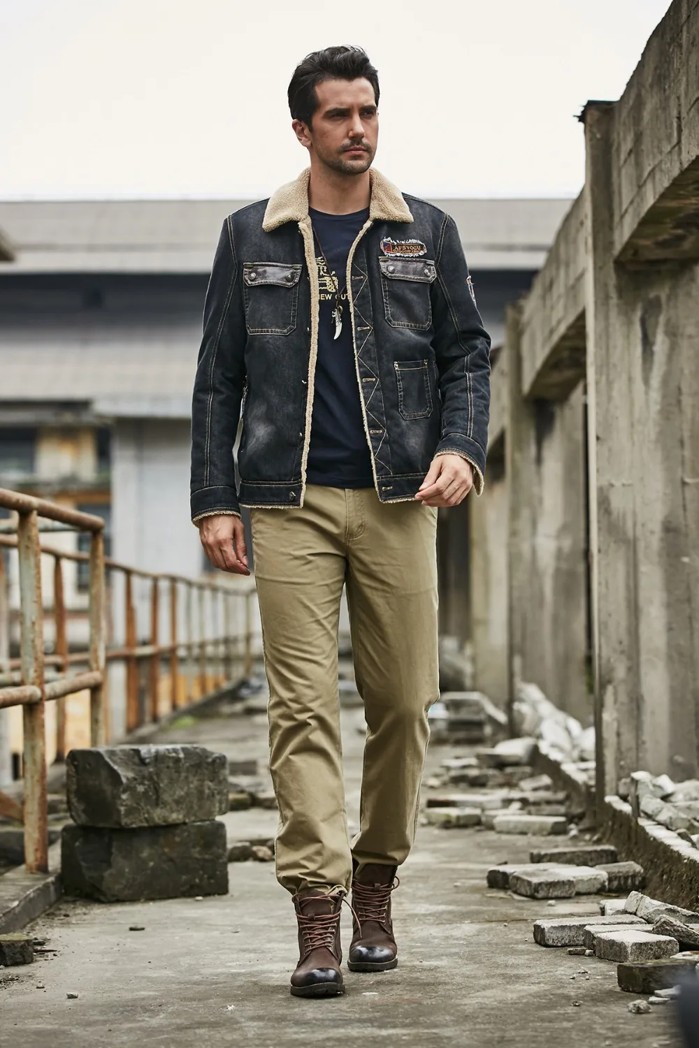 Новинка 2019 мужская куртка и пальто брендовая одежда джинсовая модная плотная