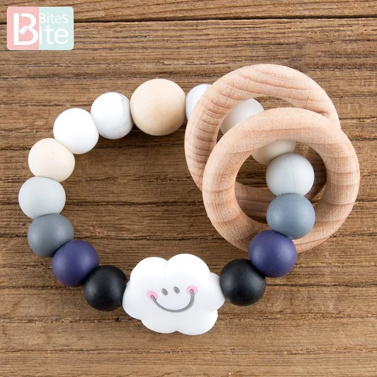 Black Bracelet 1 шт. детские силиконовые соски цепи Радуга мультфильм цепочка для прорезывания зубов детский Прорезыватель пустышка жевательные зажимы для пустышки держатель для соски - Цвет: Black Bracelet