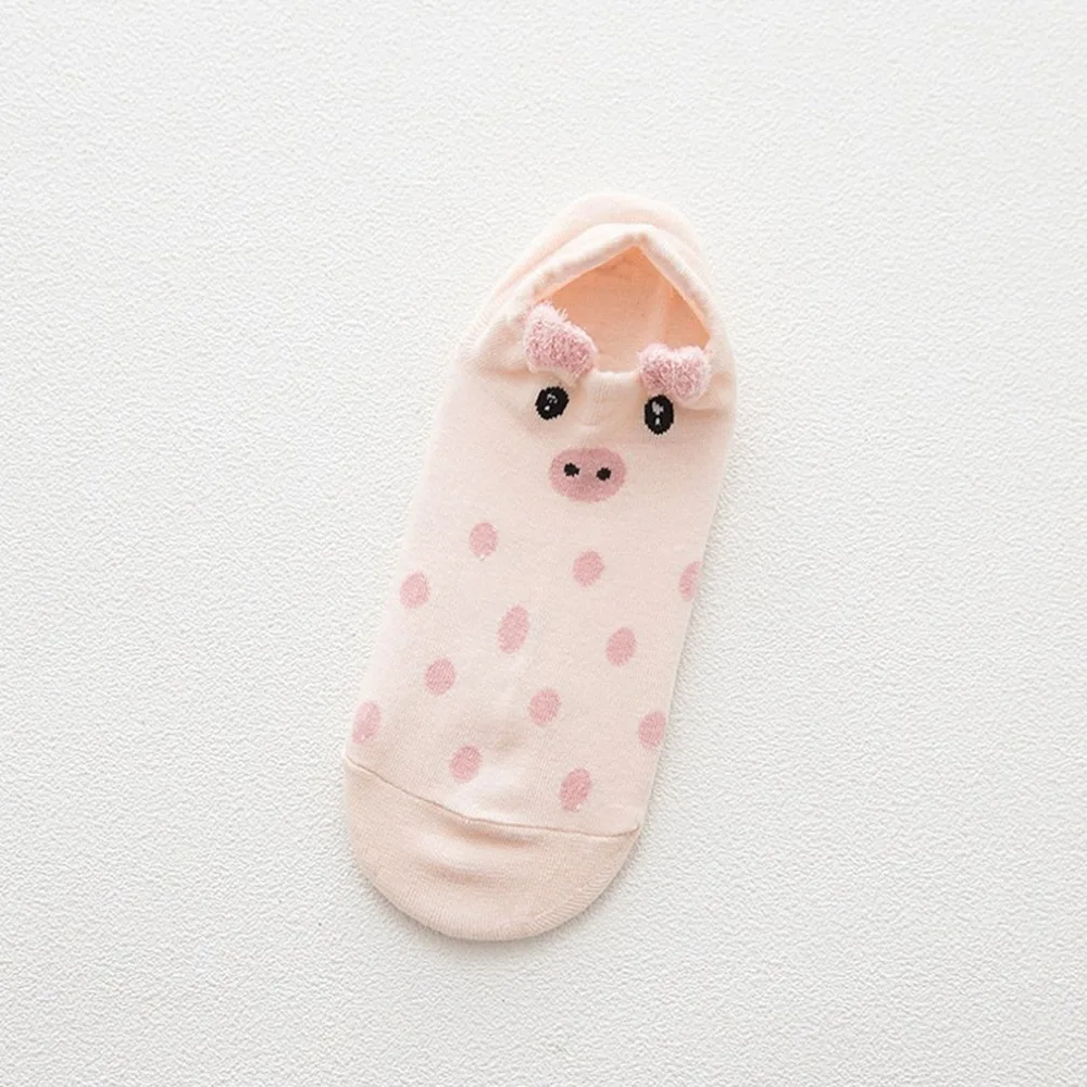 Осенне зимние дышащие хлопковые носки Kawaii С мультяшным рисунком Нескользящие