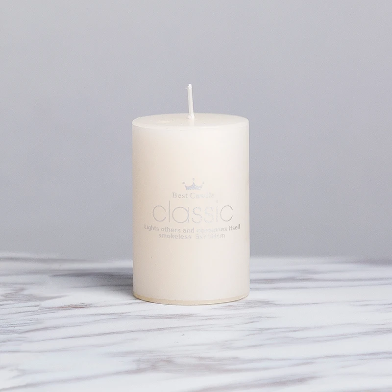 Candle 5x7.5cm Бездымные свечи, романтические свечи для свадьбы, дня рождения, вечеринки, белые маленькие классические цилиндрические свечи на Рождество, День Святого Валентина, домашний декор - Цвет: Candle 5x7.5cm