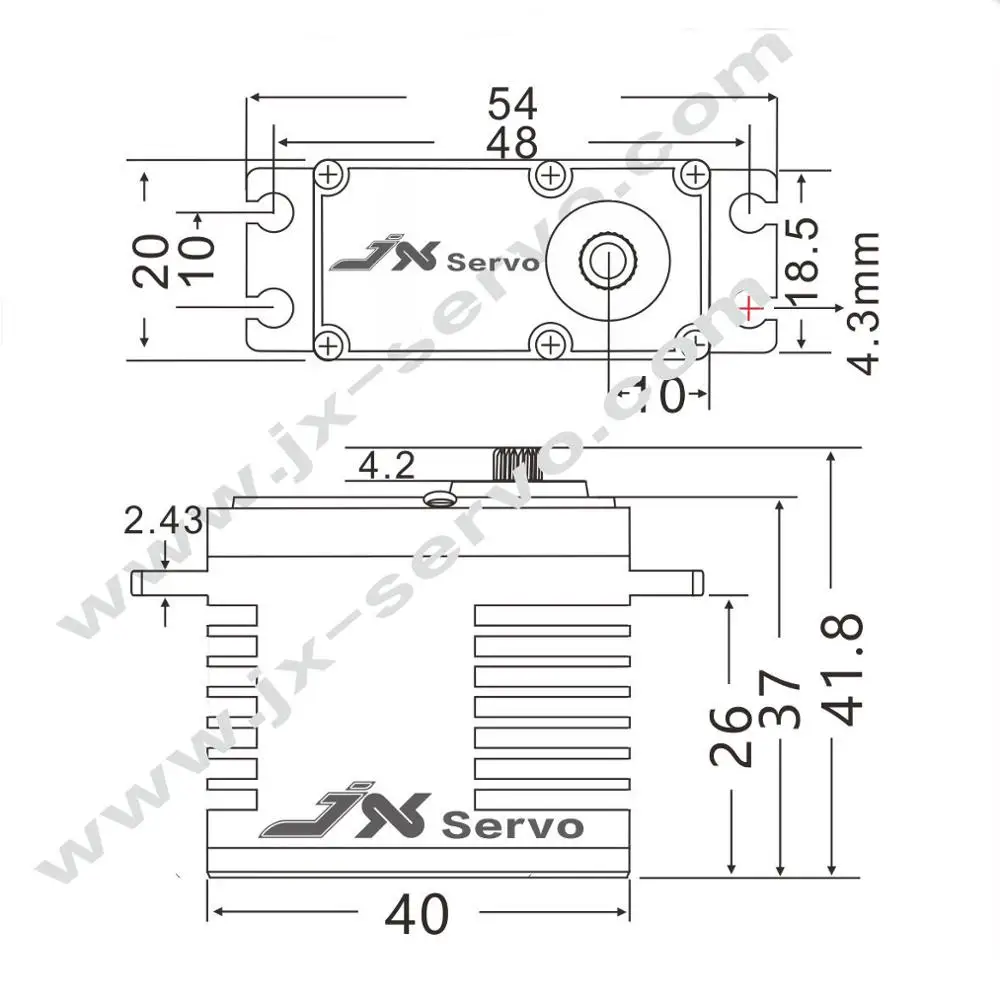 JX HV7346MG 46 кг высокоскоростной большой крутящий момент без сердечника