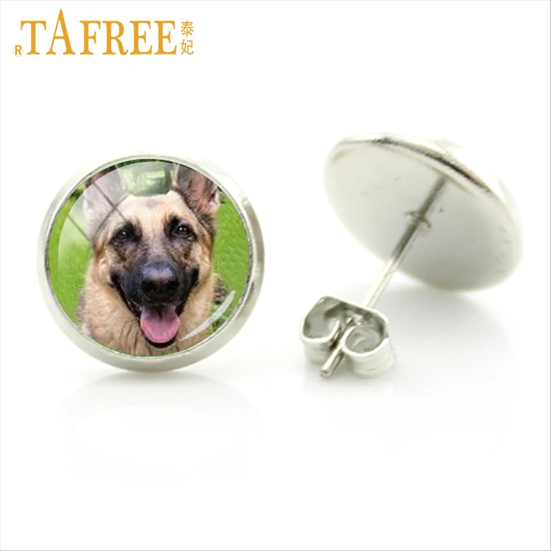 Милые серьги гвоздики TAFREE 2017 для любителей собак животных дальмация Бигль
